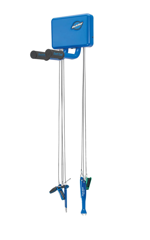 Outdoor Mountable Bicycle Repair Station with All Steel Construction, Weatherproof Finish, and Six Essential Tools