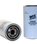 Heavy Duty Diesel Fuel Filter For FASS System FF3003 FS1001 With Pleated Paper Media Mesh Support And Quick Easy Replacement For Cleaner Fuel And Peak Performance, showing front and bottom view.