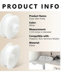 Replacement Dryer Idler Pulley For Washing Machines WE03X31620 WE12X20395 Durable High Torque Belt Tensioner Easy Install OEM Compatible Part Keeps Your Dryer Spinning Smoothly. White plastic 2 1/4-inch dryer idler pulley for Hotpoint washers