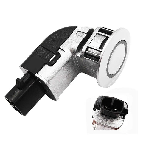 PDC Parking Ultrasonic Sensor Replacement Kit for Lexus GS300 GS350 GS430 GS450H IS250 IS350 2006 2007 Direct Fit Includes 2 Sensors Plug And Play Interchange 89341 50011 8934150011 silver parking sensor with black connector