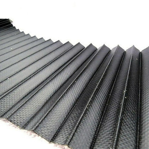 Flexible CNC Milling Machine Bellows Guard Cloth Cover 140mm accordion style, shown in extended view, protective shield for milling centers.