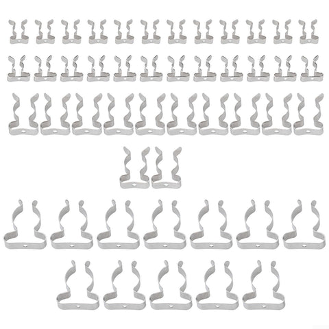 48 Piece Tool Spring Terry Clip Set For Garage And Outdoor Storage Heavy Duty Manganese Steel Clips in various sizes