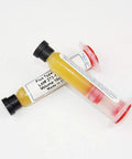 DIY Pro Grade Solder Flux Paste 10cc Kit With RMA223, 2-piece set showing yellow paste in clear tubes with black caps.