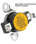 Heavy Duty Dryer High Limit Thermostat D510701 L225-40F with ceramic housing and metal terminals