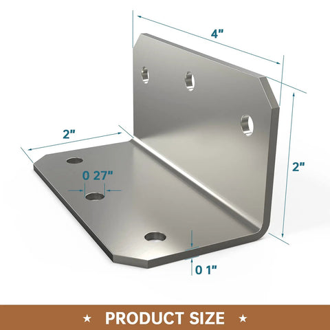 4 Inch L Brackets Corner Braces For Wood L Right Angle Bracket 4 Inch By 2 Inch By 2 Inch Galvanized Metal Joint Bracket 90 Degree Corner