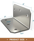 Heavy Duty L Bracket Corner Brace Set 4 Inch Galvanized Steel L Angle Iron 15 Pieces For Wood Furniture Frames Fences Docks 90 Degree Right Angle Bracket Rust And Corrosion Resistant
