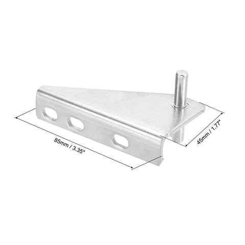 Stainless Steel Freezer Door Hinges Center Column With Left Shaft 0.28 Inch Diameter, Heavy Duty Refrigerator Hinge Set With Screws