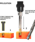 Application of Ultimate Brass Heat Set Inserts M2 To M6 Spiral Nuts for 3D Printing, showcasing easy insertion by heat.
