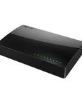 Eight Port Gigabit Desktop Network Switch With RJ45 Ports, 10/100/1000 Mbps, Auto Negotiation, US EU AU Plug Included, compact design