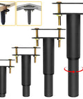 Set Of Four Adjustable Bed Frame Support Legs, Heavy Duty Slats Support For Bed Frames, 7.08 To 13 Inches Height, Easy Install