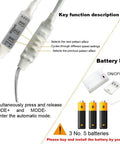 2 Strip LED Bike And Scooter Lights For Night Riding Waterproof Colorful Safety Lamp Kit controls and battery box with batteries