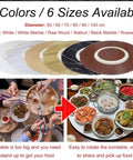 Different colors and sizes of Wooden Lazy Susan Turntable for Dining Table, 360 Degree Revolving Serving Tray With Silent Bearing