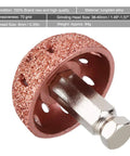 Badass 38mm Tire Buffer Wheel For Auto Grinder Tool With Coarse Grit Tungsten Alloy Grinding Head and Patch Roller, 70 grit.