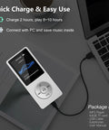 Bluetooth MP3 Player With Dope Built In Speaker And 64GB Card connected to laptop for charging