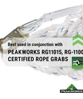 Heavy Duty Vertical Lifeline With Five Eighth Inch Polysteel Rope And Snap Hook For Industrial Construction Roofing And Recreation Use, Pro Grade Fall Protection That Meets ANSI And OSHA Standards, Available In Multiple Lengths shown with metal snap hook and rope.