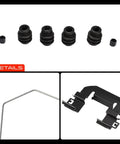 A-Premium Front Left And Right Side Disc Brake Hardware Kit For 2016-2017 Hyundai Tucson And 2017 Kia Sportage, boots and clips