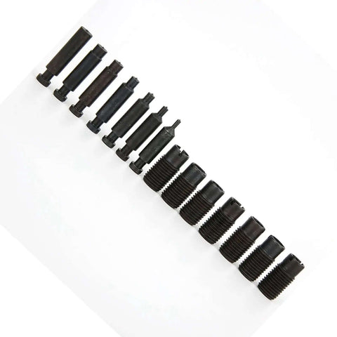 Heavy Duty Hole Punch Kit For Sheet Metal With 16 Carbon Steel Tips Manual Punch Tool Workhorse, various punch tips aligned