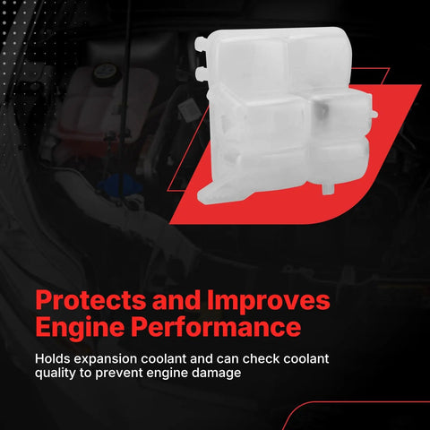 Zero Drama Swap Direct Fit Coolant Reservoir Replacement For Ford Escape Focus C Max Radiator Expansion Tank shown from the side.