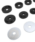 Sheet Metal Dimple Die Set Pro Grade 14 Pc Carbon Steel With Flared Hole Dies And Nylon Backing Discs For Hydraulic Punch Driver