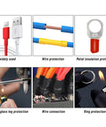 328 Piece Heat Shrink Tube Kit For Wiring And Cable Insulation, Assorted Sizes And Colors, DIY Friendly And Easy To Use With 2 To 1 Shrink Ratio, Tubing Wrap For Wires And Cables, Automotive And DIY Electrical Projects shown in various applications.