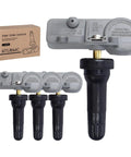 Straight Swap TPMS Tire Pressure Sensor Pack Of 4 Gm Cars And Trucks 315Mhz Preprogrammed, includes four black valve sensors.