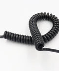 Rugged Slick Retractable Coiled Wire Five Core 13 AWG Spring Extension Cable, 15mm diameter, coiled design for smart machines.