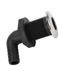 Nylon Through Hull Fittings For Boats Three Quarters Inch Twenty Millimeter Drain Plug Twist Adjustable Marine Grade Connector