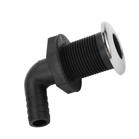 Nylon Through Hull Fittings For Boats Three Quarters Inch Twenty Millimeter Drain Plug Twist Adjustable Marine Grade Connector