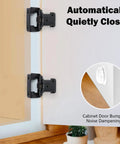 Matte Black Self Closing Cabinet Hinges 32 Pack Soft Close Door Hardware Semi Hidden Steel Build on cabinet doors with noise dampening.