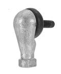 Rock Solid M10 Male Ball Joint Rod End Bearing with 10mm Bore and 90 Degree Pivot for Shop Grade Linkages, steel construction.
