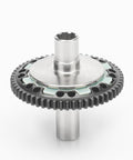 57T Slipper Clutch Spur Gear For Arrma Granite Senton One Eighth Typhon Three S Big Rock Three S One Tenth Kraton Four S Outcast Four S RC Car Upgrade Hardened Steel Beefed Up Heavy Duty Component Built To Last And Deliver Smooth Slippage visible in close-up view, showing gear teeth and central shaft
