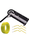 Ergonomic Precision Wire Bender Tool For Tight Cable Forming And Quick Custom Bends with yellow wire and forming tools.