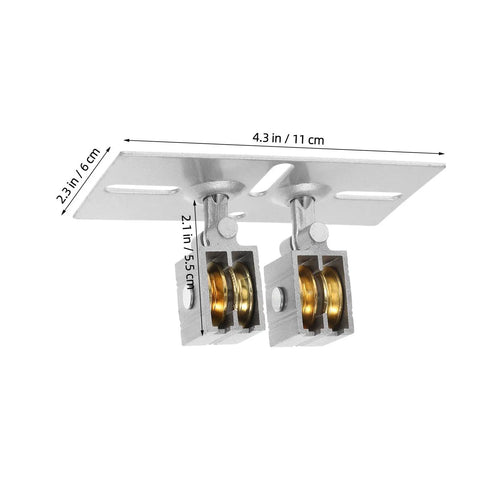 Adjustable Universal Aluminum Patio Sliding Door Track Rollers Hardware Kit Fits Homes Using Corner Adapter For Repair Easy DIY Home Improvement Saving Cash And Making Doors Move Like Butter No Fuss Or Complicated Steps To Finish Job Fast, 4.3 in