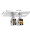 Adjustable Sliding Patio Door Roller Steel Ball Bearing Replacement Kit With Height Adjustment Single Rod Pulley Lift System Designed For Durable Smooth Operation To Fix Stuck Doors Built Ridiculously Tough To Glide Smoothly All Year Saving You Cents, 4.3 in plate