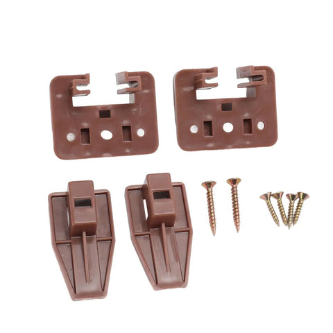 Drawer Track Guide and Glides Set for Smooth Installations Durable Plastic Includes Screws 10 Sets for DIY Furniture