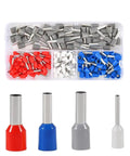 200PCS Ferrule Crimping Tool Kit With Insulated Copper Wire Terminals And Connectors 0.5 To 10 mm2 22 To 7 AWG Pro Grade Easy Crimp With Nylon Sleeves For Maximum Conductivity And Tough, Corrosion Resistant Performance, color assortment