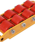 Heavy Duty Machine Skates Roll Like A Dream Carbon Steel Frame With 360 Degree Swivel Polyurethane Wheels for heavy lifting.
