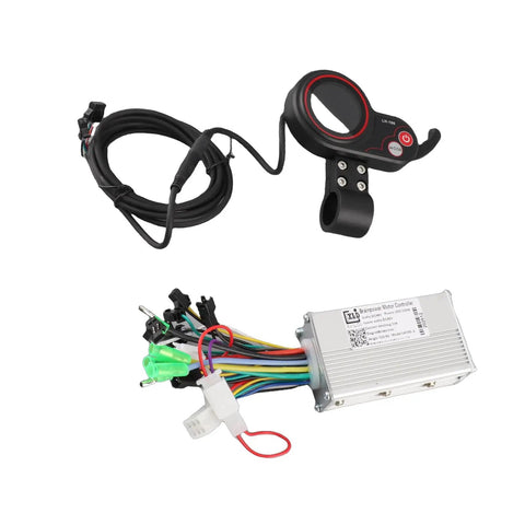 Universal Electric Bike Controller Kit With LCD Display And Shifter For 24V To 60V E Bikes And Scooters Power Readout 250W And 350W Hall And Non-Hall Motor Support Ideal For Commuters And Urban Riders