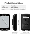 GPS Bike Computer With Wireless Data Sync And Green Auto Backlight 2.4 Inch LCD Screen Speedometer Odometer IPX7 front and back view