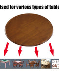 Heavy Duty Wood Lazy Susan Turntable For Round Tables 360 Smooth Spin Serve Food Without The Drama, displayed on various table types.