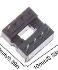 Socket adapter for 10 Pack MCP602 I P Dual Op Amp IC In DIP 8, size 10mm, low bias current, high speed rail to rail output