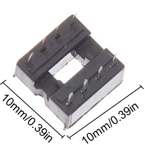Socket adapter for 10 Pack MCP602 I P Dual Op Amp IC In DIP 8, size 10mm, low bias current, high speed rail to rail output