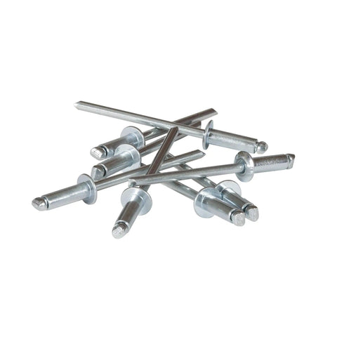 Badass One Eighth Inch Steel Pop Rivets 100 Pack For Sheet Metal Auto Body Work And Fabric Crafting DIY Rivet Gun Fasteners group of steel rivets