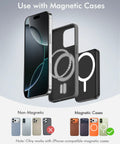 Ultra Slim Magnetic Power Bank With MagSafe 5000Mah Portable Charger compatible with iPhone 17 16 15 Pro Max Plus shown with magnetic cases.