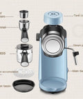 Front view of Compact Semi Automatic Coffee Machine With 15 Bar Steam, Portable Espresso Maker For Home Use, details labeled