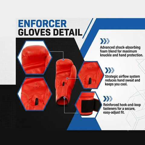 Pro Boxing Gloves And Headgear Set Featuring 16 Oz Heavy Duty Padding In Red And Black Goated Training Gear showcasing shock-absorbing foam.