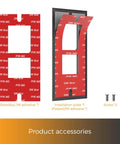 Adhesive Video Doorbell Mount For Video Doorbell Wired 2021 Release shown with 3M adhesive and screws, no-drill install kit