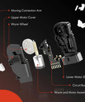 Exploded view of Hyundai Santa Fe 2013 To 2018 Fuel Door Lock Actuator Replacement With Cable Fits Fuel Filler Door Opener 815902W000 81590-2W000.