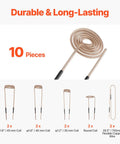 Magnetic Induction Heater Kit, 1000W 110V Portable Handheld Tool, With 10 Induction Coils, different coil sizes displayed.