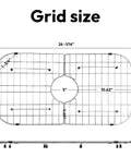 Heavy Duty Foldable Sink Protector Grid With Center Drain And Rounded Corners No Fuss Stainless Steel Drop In Sink Bottom Rack size dimensions.